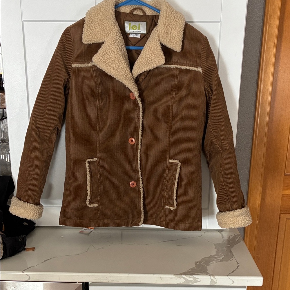 Lei woman’s Corduroy Jacket with Cream Trim